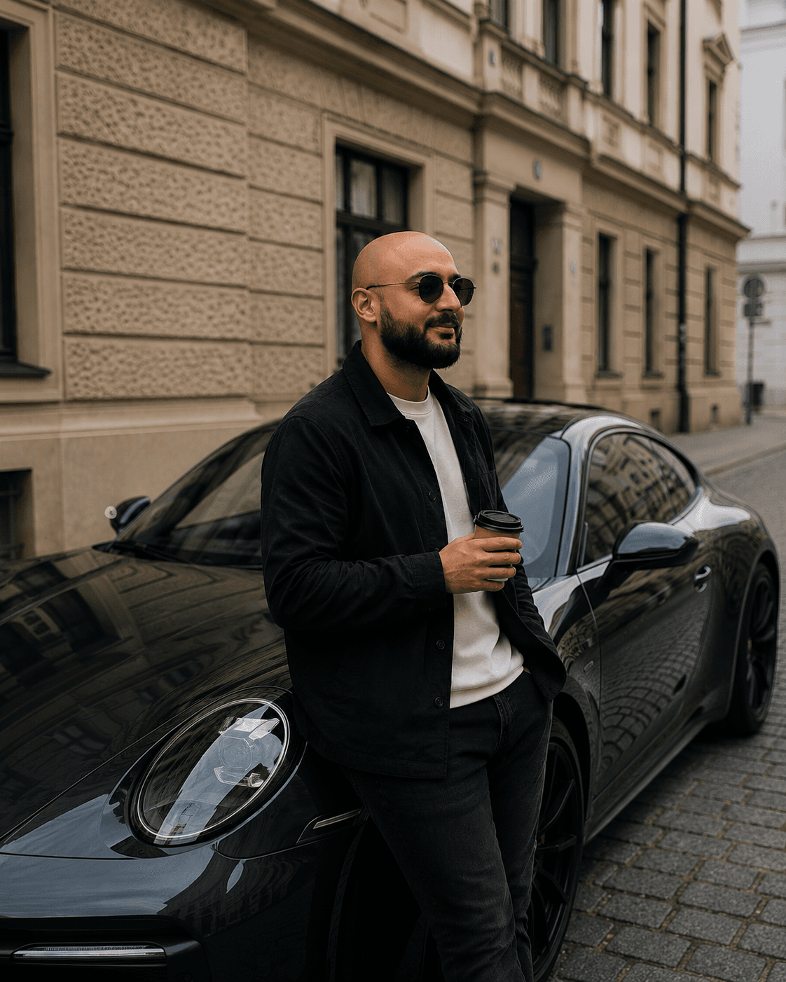 Sokak portresi lifestyle editorial — referans çıktı